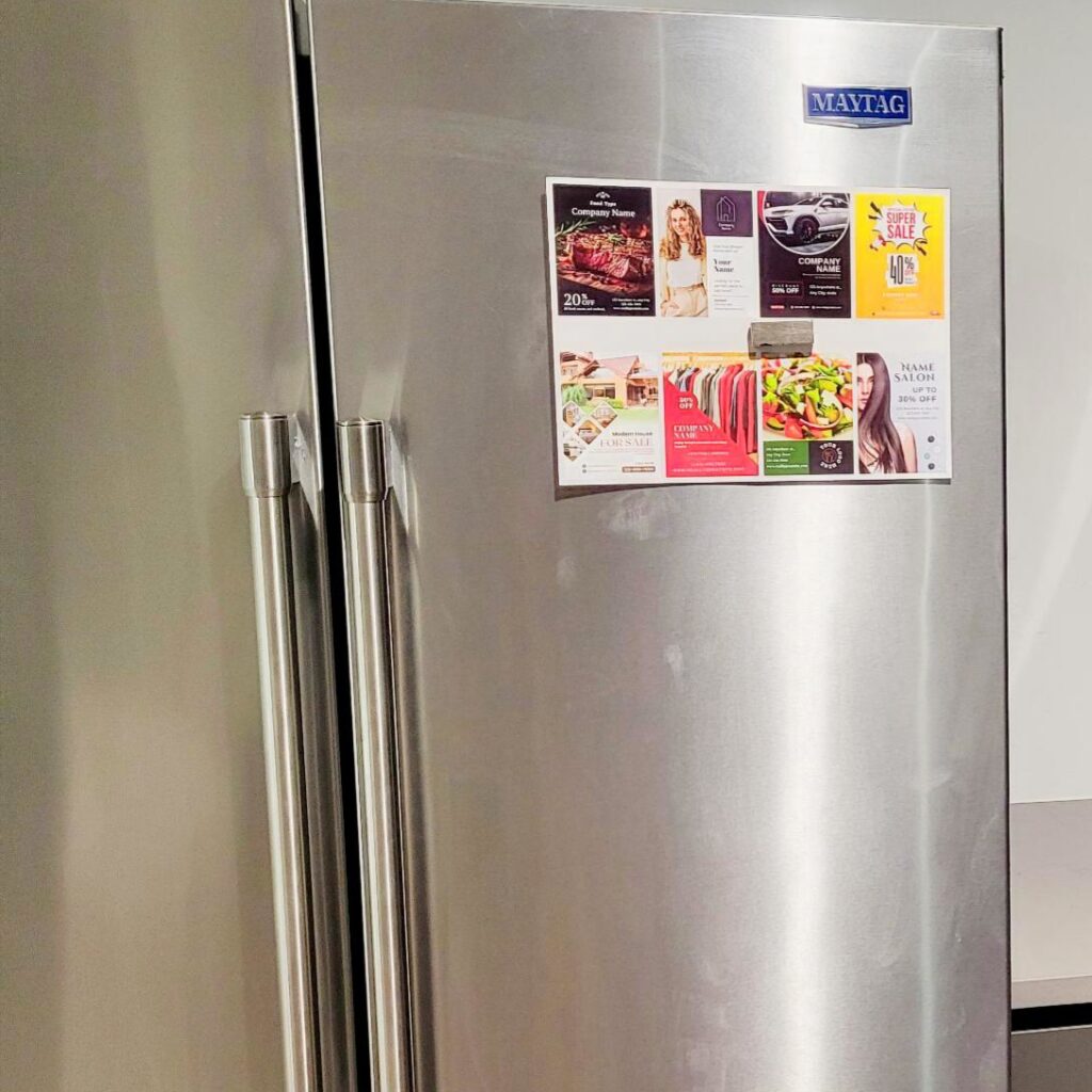 Fridge worthy, advertising designed to stay in the home.
